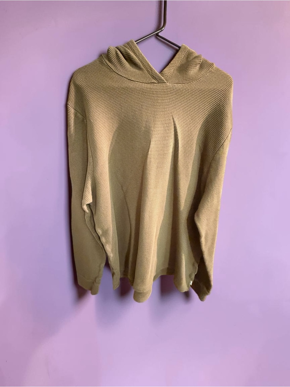 Cotopaxi Atajo Waffle Knit Hoodie Men’s XL Olive Khaki Outdoor Pullover